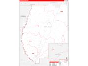 Pearl River County, MS Wall Map Zip Code Red Line Style 2022